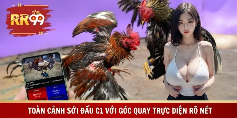 Toàn cảnh sới đấu C1 với góc quay trực diện rõ nét